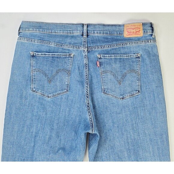 Levis 33X34 Size 16L Womens Classic Bootcut Blue Denim 5 Pocket Logo Tag Jeans - Picture 12 of 14